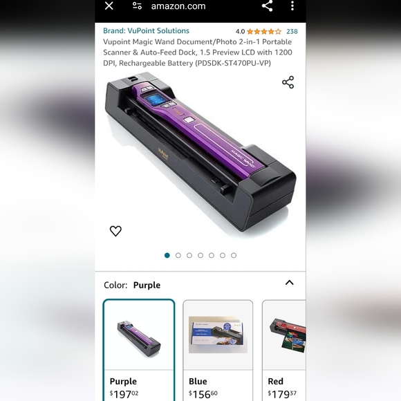 Vupoint Magic Wand Document / Photo 2-in-1 Portable Scanner & Auto-Feed Dock - Picture 3 of 16